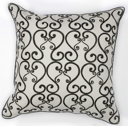 18" x 18" Cotton White or  Black Pillow