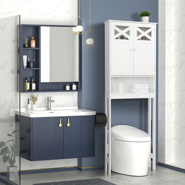 Bathroom Double Door Fork Toilet Cabinet