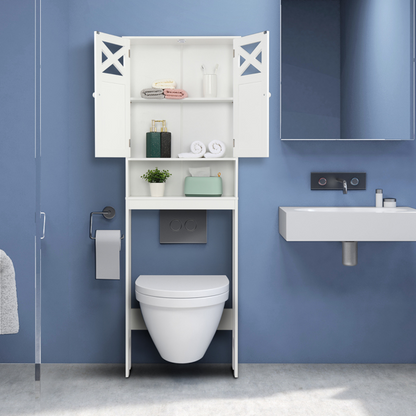 Bathroom Double Door Fork Toilet Cabinet