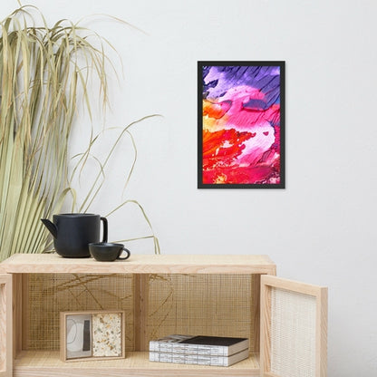 Rainbow Waves Framed poster